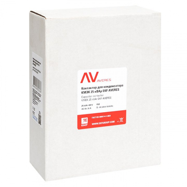EKF Averes Контактор для конденсатора КМЭК 25 кВАр 230В 1NО