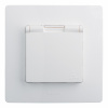 Legrand Etika Белый Розетка с/з, автоматические клеммы, IP44