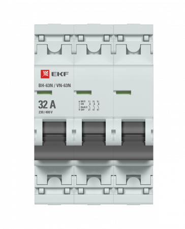 EKF Выключатель нагрузки 3P 32А ВН-63N PROxima