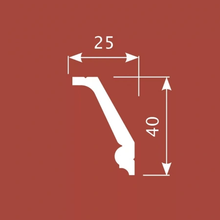 Карниз KX023, 40х25, 2000мм, Экополимер/27
