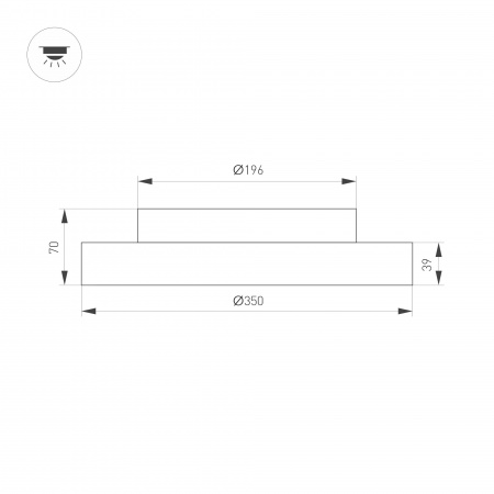 Arlight Светильник SP-ESTELY-R350-30W Warm3300-MIX (WH, 80 deg, 230V, TRIAC) (IP20 Металл, 5 лет)