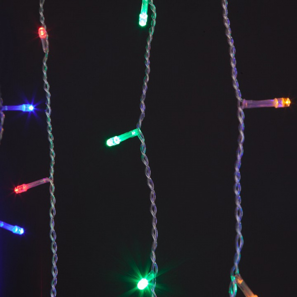 Гирлянда бахрома 1,8*0,5 м IP20 100-001 мульти Eurosvet 100-001