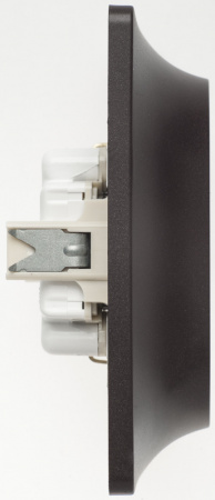 SE Glossa Шоколад Розетка 2-ая с/з со шторками, 16А (в сборе)