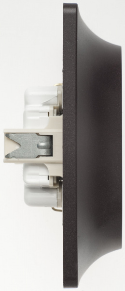 SE Glossa Шоколад Розетка 2-ая с/з со шторками, 16А (в сборе)