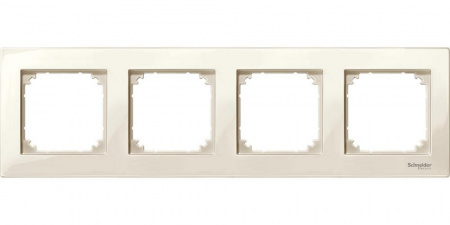 SE Merten SM M-Plan Беж глянец Рамка 4-ая