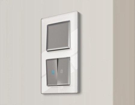 Лицевая панель ALFA (Сталь матовый) для 1-клавишных выключателей QUANT AP5010