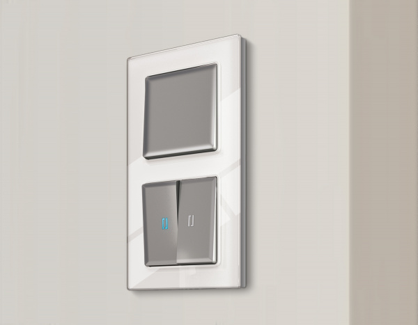 Лицевая панель ALFA (Сталь матовый) для 1-клавишных выключателей QUANT AP5010