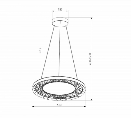 Подвесной светодиодный светильник 40024/1 LED серый Eurosvet Parafe