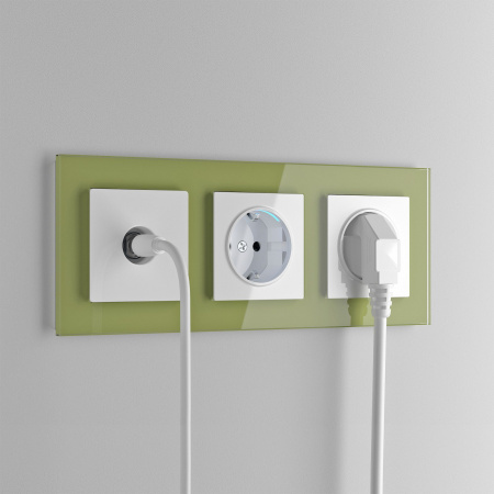 Рамка на 3 поста (фисташковый) WL01-Frame-03