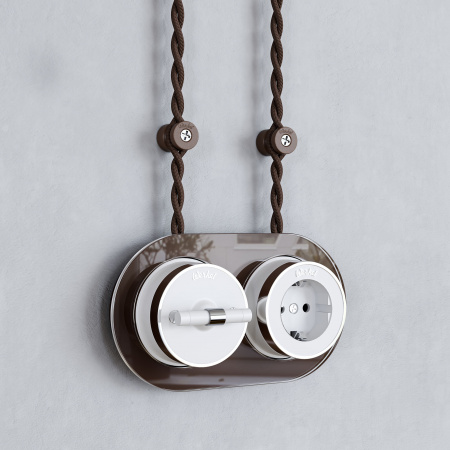 Изоляторы 100 шт мокко матовый Vintage W6433414 Изоляторы 100 шт мокко матовый Vintage W6433414