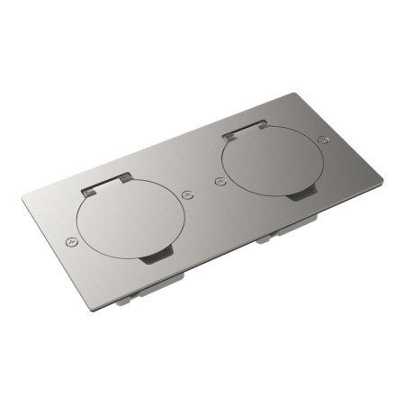 Donel Лючок Surface 4 мод. (2 мод. 45х45 мм.), круглая крышка, никель, IP44, DFB22ZMRN