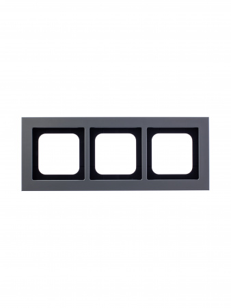 ABB Axcent металл/платина Рамка 3-постовая