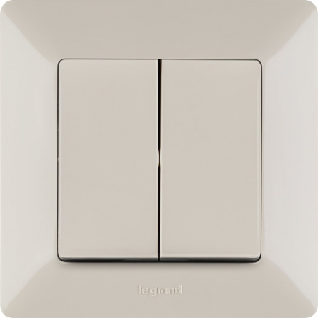 Legrand Valena LIFE DIY Сл.кость Выключатель 2-клавишный 10А 250В