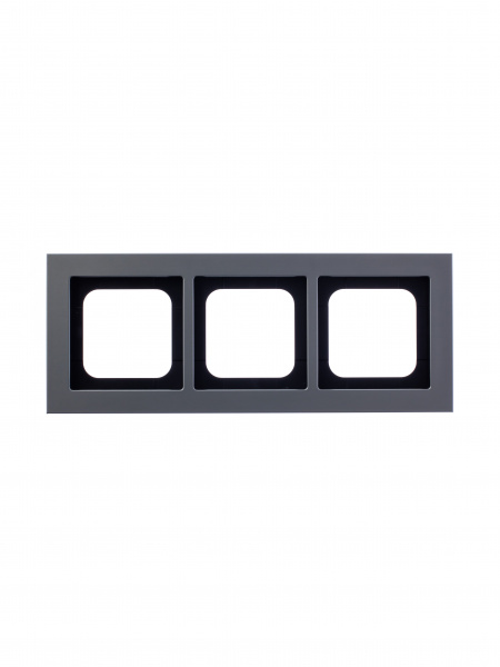 ABB Axcent металл/платина Рамка 3-постовая