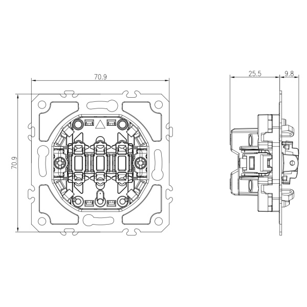 Donel Механизм выключателя В3 (простого), 10A 250В~, серия DB, DB28300