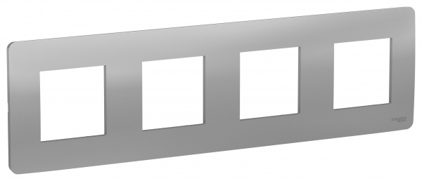 SE Unica Studio Алюминий Рамка 4-ная