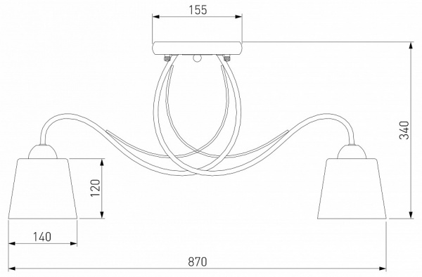 Потолочная люстра с плафонами 70062/8 белый Eurosvet Betty