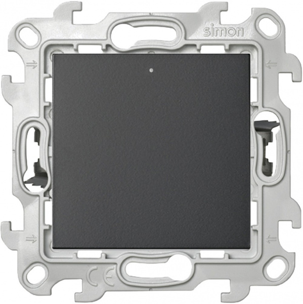 Simon 24 Графит Одноклавишный переключатель с подсветкой Push&Go