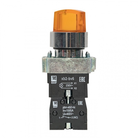 Переключатель BD33 3P c желтой подсветкой 230В NO EKF PROxima