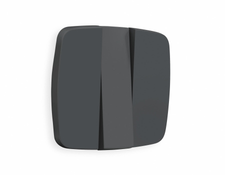 Лицевая панель OMEGA (Графит Мягкое касание) для 3-клавишных выключателей QUANT OP9050