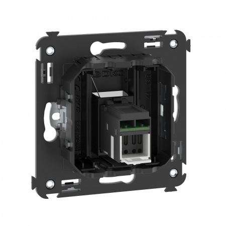 DKC Avanti Черный матовый Компьютерная розетка RJ-45 один  категория 6А