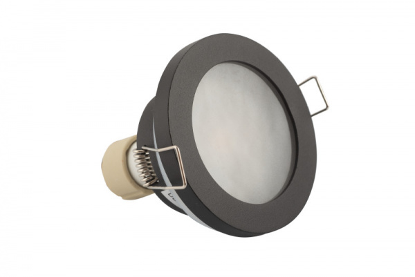 DK3012-BK Встраиваемый светильник влагозащ., IP 44, 50 Вт, GU10, черный, алюминий