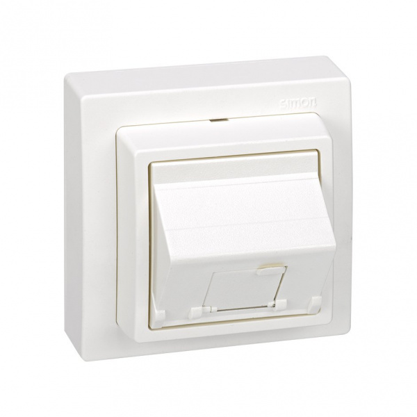 Simon 73 loft Белый Адаптер на 1 RJ45(12) 75528-, 75540-, 75541-, 75544-39, наклон