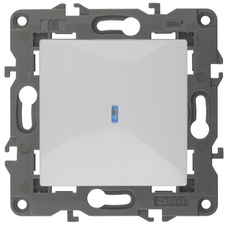 ЭРА 14-1102-01 Elegance Белый Выключатель 1-кл с подсветкой