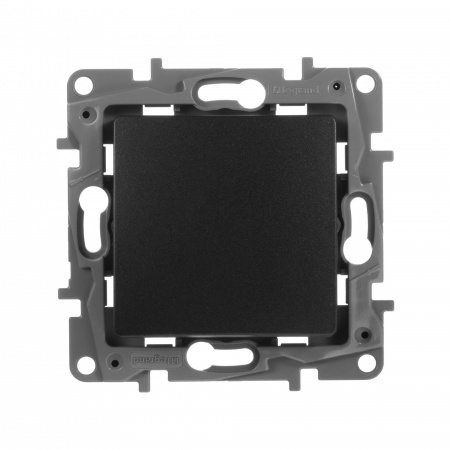 Legrand Etika Антрацит Выключатель 1-клавишный, авт.клеммы, 10AX, 250 В