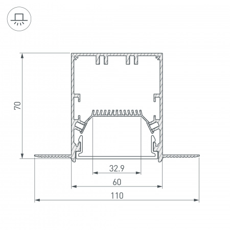 Профиль Arlight SL-LINIA55-FANTOM-2000 ANOD 027161