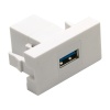 Donel Розетка информационная USB для передачи данных, 1мод., бел. (22.5х45мм), USB3.0, серия (тип) D, DECF21DW