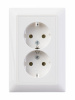 ABB BJB Basic 55 Бел Розетка 2-ая с/з моноблок