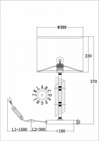 Настольный светильник MOD088TL-01BS Maytoni Alloro