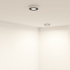 DK2440-WB Встраиваемый светильник DUAL 5+5 Вт, LED 4000K, IP 20, d90mm, белый/черный, алюминий/акрил