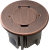 Лючок Surface 2 мод. (1 мод. 45х45 мм.), круглый, круглая крышка, красная медь, IP44, (с уст. набором