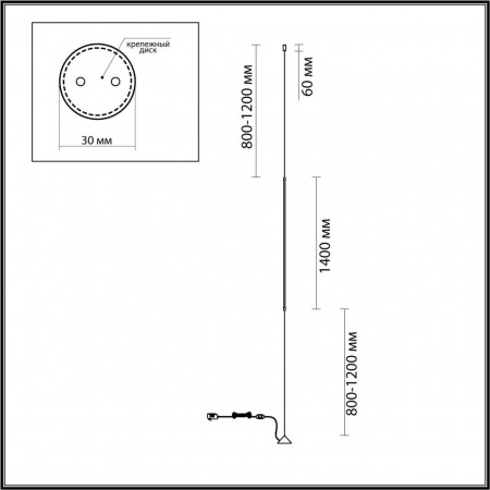 Торшер Odeon Light Hightech Fillini 4335/18FL