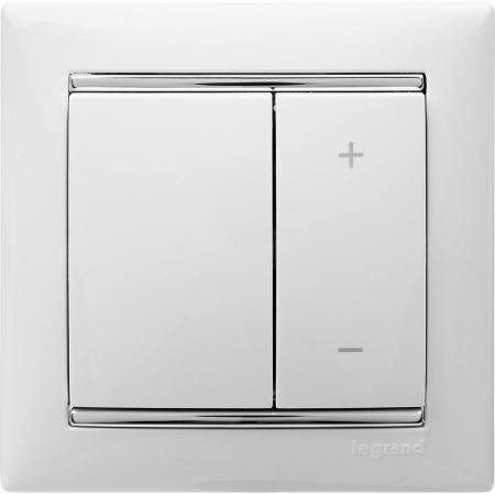 Legrand Valena Бел Светорегулятор нажимной 40-600W для л/н и обмоточных т-ров