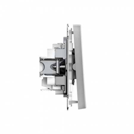 Systeme Electric ArtGallery Алюминий Выключатель 2-клавишный, 10АХ, механизм, быстрозажим. клем.