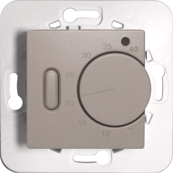 Donel Термостат с выносным датчиком пола 16 A, 45*45 мм., матовый кашемир, серия DTEF