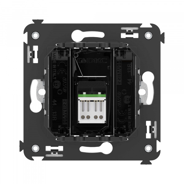 DKC Avanti Черный квадрат Компьютерная розетка RJ-45 один  категория  6А