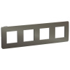SE Unica Studio Никель/Антрацит Рамка 4-ная