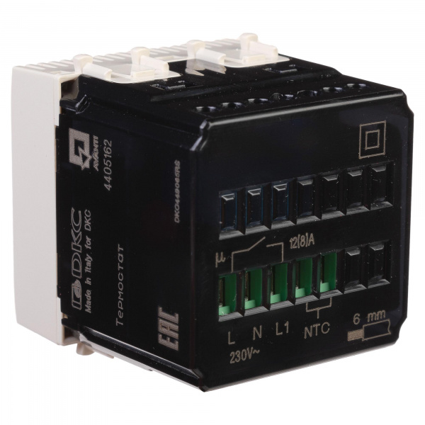 DKC Avanti Ванильная дымка Термостат для теплых полов 2 модуля