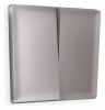 Лицевая панель ALFA (Сталь матовый) для 2-клавишных выключателей QUANT AP5030