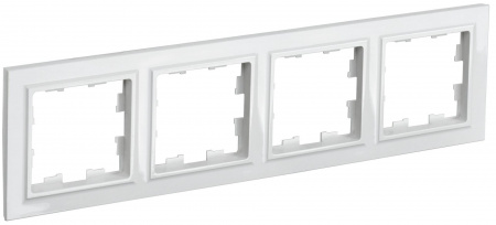 IEK BRITE Рамка 4-мест. РУ-4-БрБ бел.