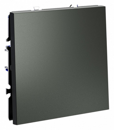 Проходной переключатель встраиваемый VOLTUM S70 одноклавишный 10А, (титан)