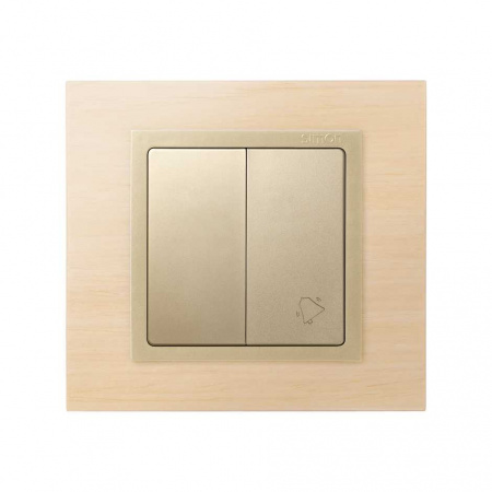 Simon 82 Шампань Комплект накладок (2 шт) с пиктограммой "звонок", для 2-х клав. механизм, S82,82N