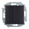 Simon 15 Графит Выключатель 2-клавишнный проходной (переключатель), 16А, 250В, винт. зажим