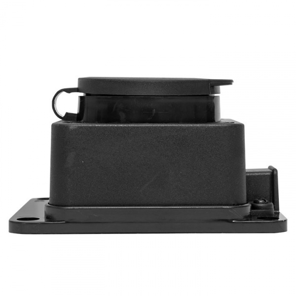 EKF Basic Розетка настенная с защитной крышкой каучуковая 230В 2P+PE 16A IP44