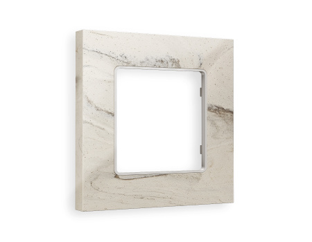 Рамка ALFA Grand (Серо-бежевый мрамор) 1-ая AF930601