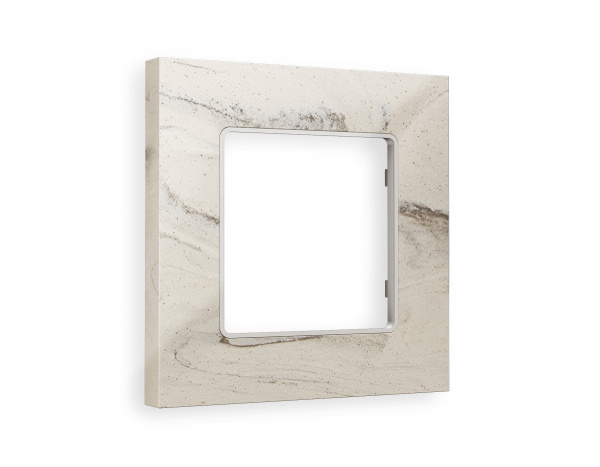 Рамка ALFA Grand (Серо-бежевый мрамор) 1-ая AF930601